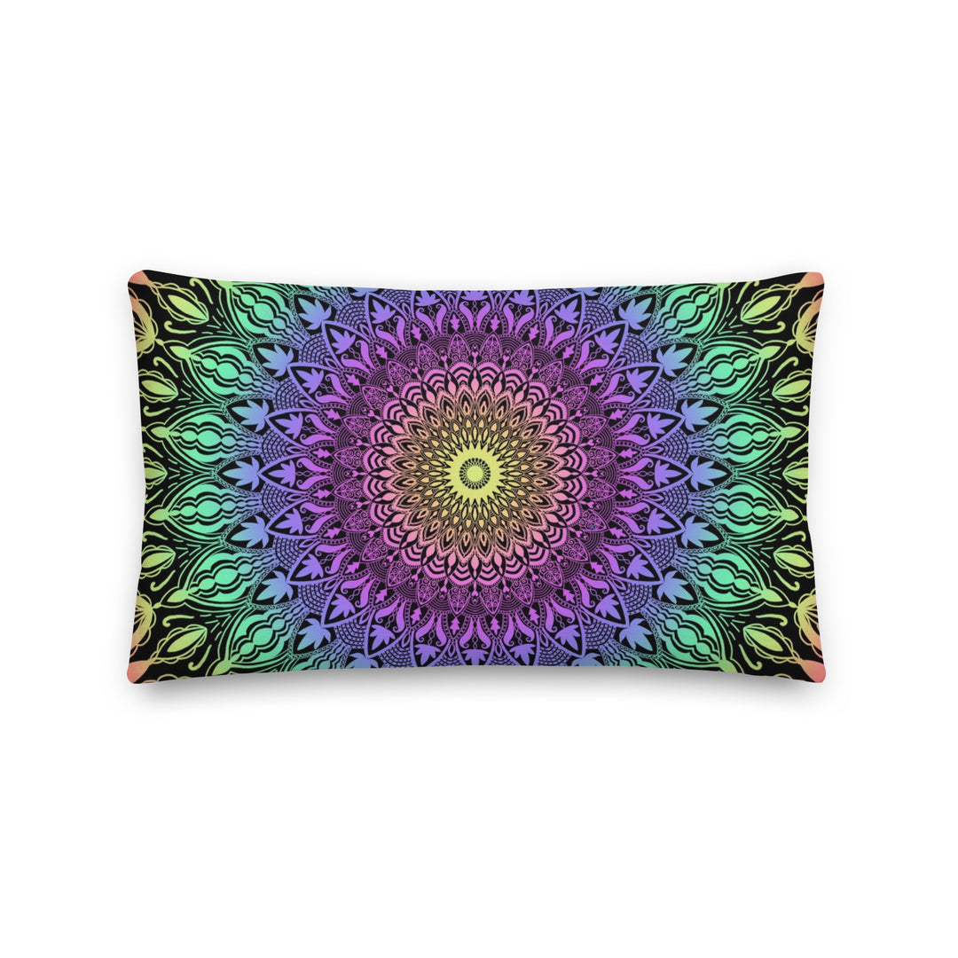 Boho Dreams Throw Pillow | Vivid Mandala Throw Pillow | Mandala Stone