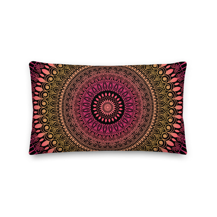 Bohemian Sunshine Throw Pillow | Mehndi Throw Pillow | Mandala Stone