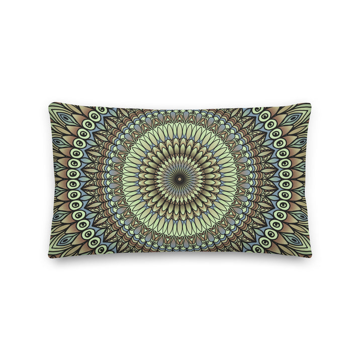 Nature's Palette: Lavender, Green, and Brown Throw Pillow