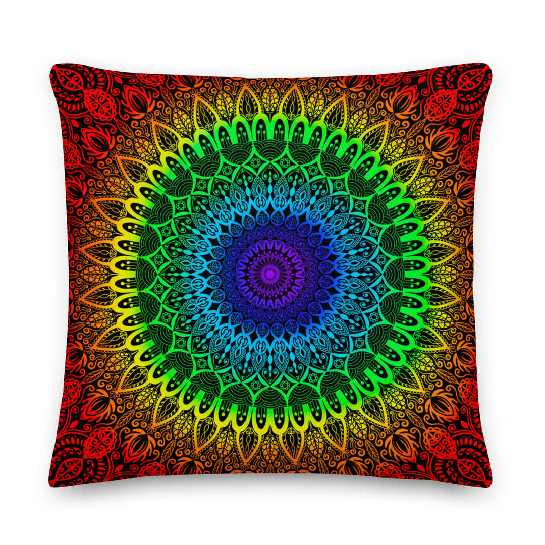 MandalaStone throw pillow 7 chakras 22x22