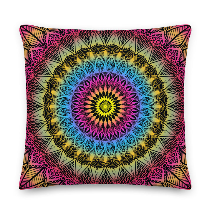 Webshop MandalaStone throw pillow in Turquoise, Pink and Sand