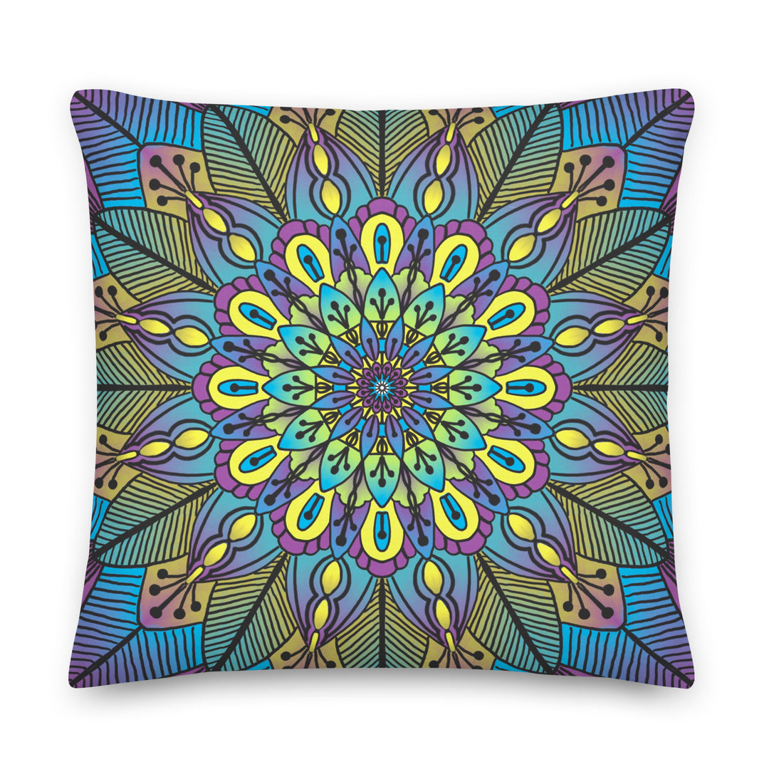 Webshop MandalaStone throw pillow flower mandala design