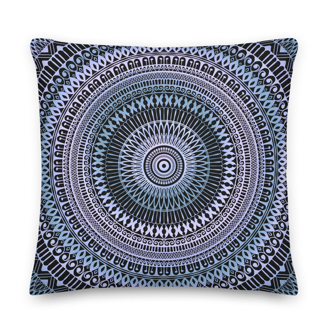 Webshop MandalaStone Throw Pillow Henna Design Soft Pink and Blue