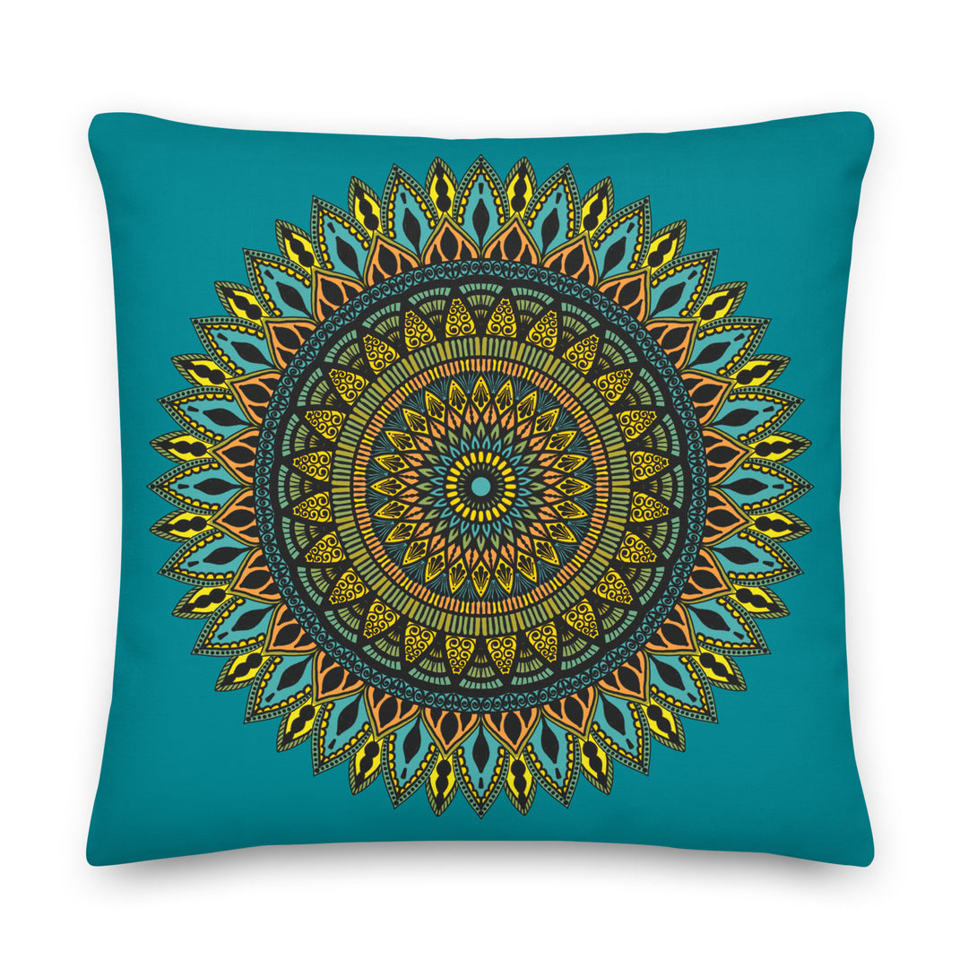 Webshop MandalaStone Eastern Blue Throw Pillow with Mandala Southwest