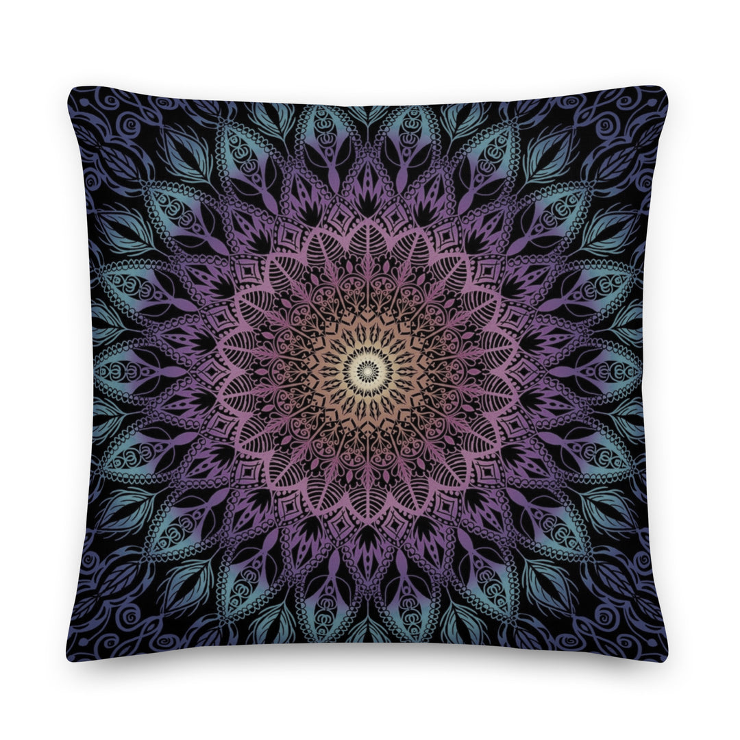 Webshop MandalaStone Throw Pillow Mandala Pink, Turquoise and Purple Soft