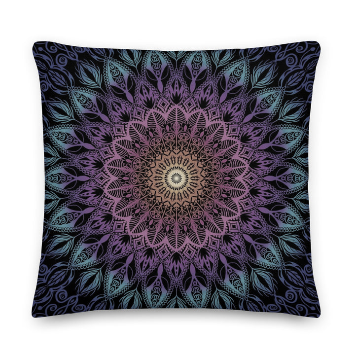 Webshop MandalaStone Throw Pillow Mandala Pink, Turquoise and Purple Soft