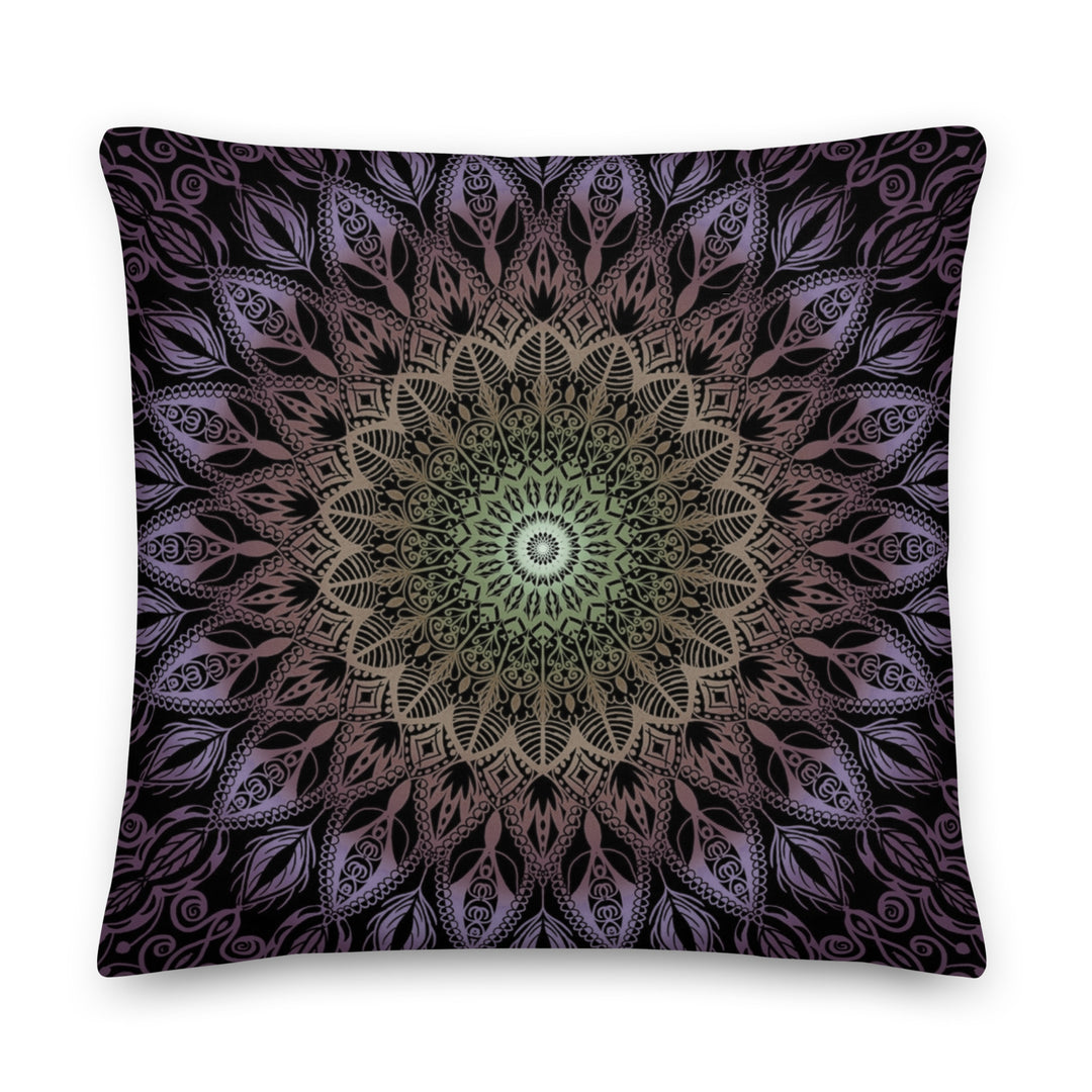 Webshop MandalaStone Throw Pillow Mandala in Soft Lavender, Salmon and Green