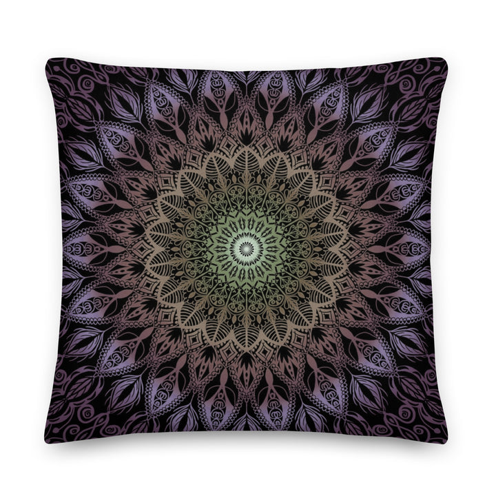 Webshop MandalaStone Throw Pillow Mandala in Soft Lavender, Salmon and Green