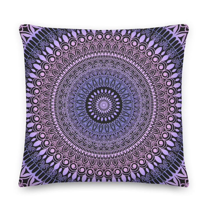 Throw Pillow Mandala Henna Design Lavender