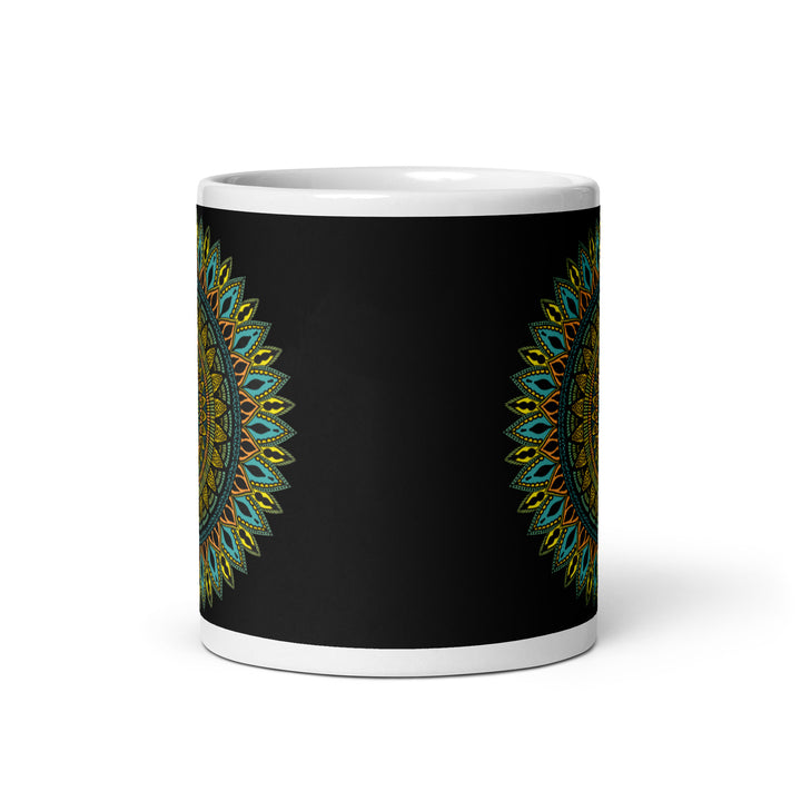 Mandala Magic in Black, Glossy Mug