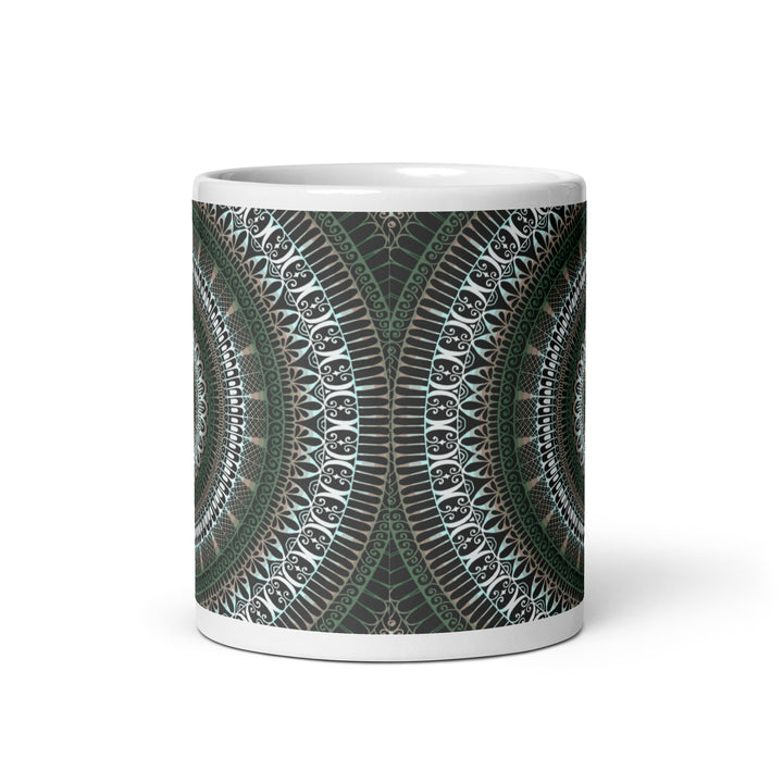 Enchanted Forest: Mandala Mug in Serene Green