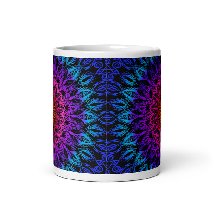  Orange, Pink, Purple & Blue Mug | Boho Mandala Mug | Mandala Stone