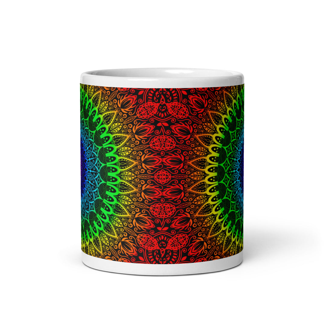 Chakra Harmony: Mandala Mug in the 7 Vibrant Chakra Colors