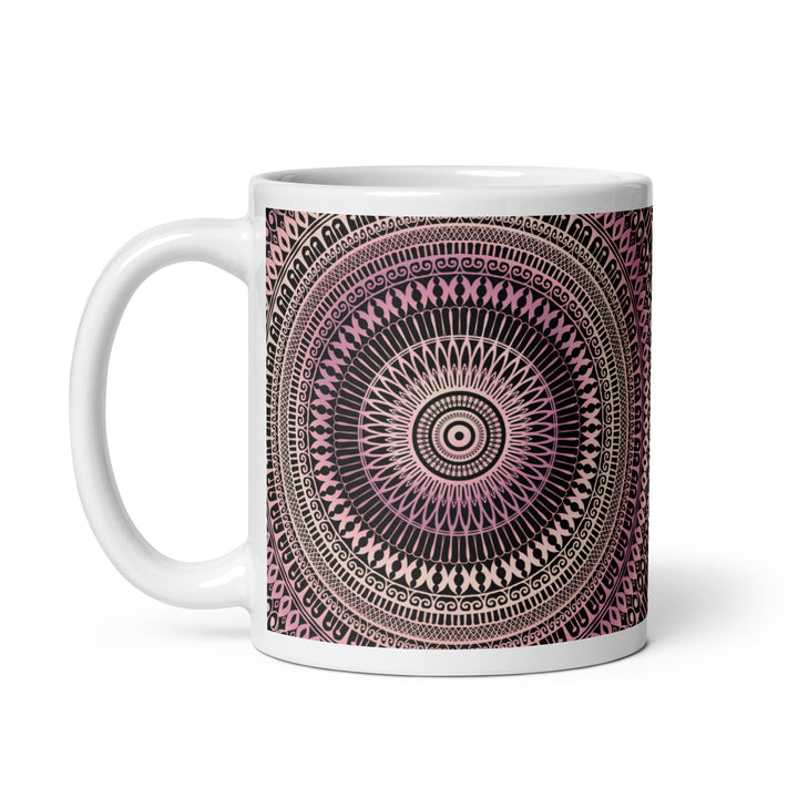 Graceful Mandala: Pale Pink and Beige Mug