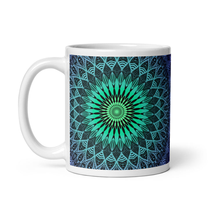 Purple Rain: Mandala Mug in Purple & Mintgreen