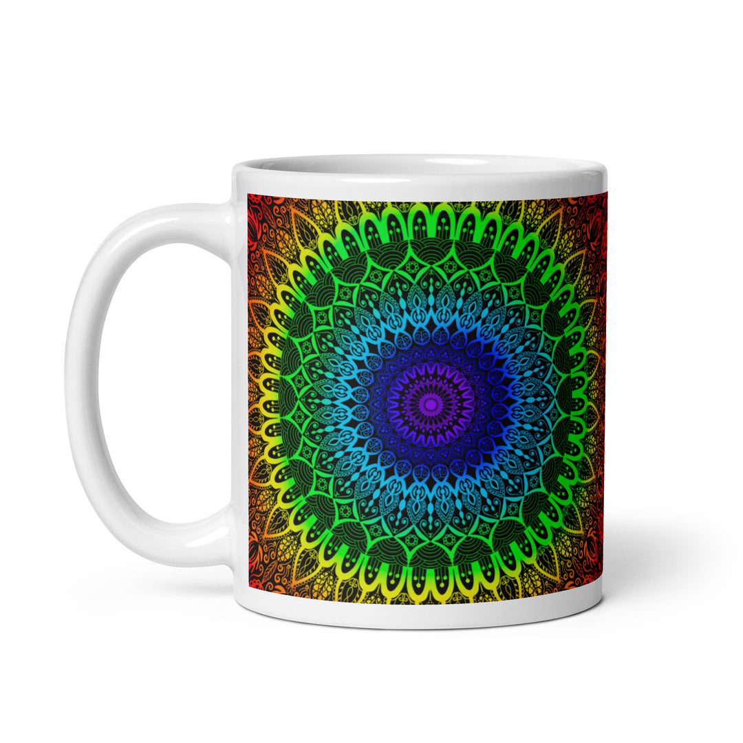 Chakra Harmony: Mandala Mug in the 7 Vibrant Chakra Colors