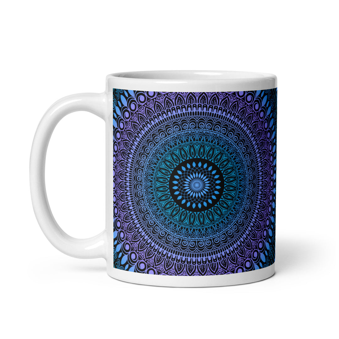 Mandala Magic: Bright Lavender, Blue & Pink Mug