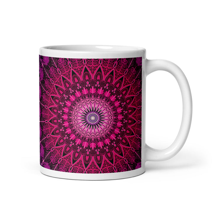 Pretty in Pink: Mandala Mug in Bright Pink Colors