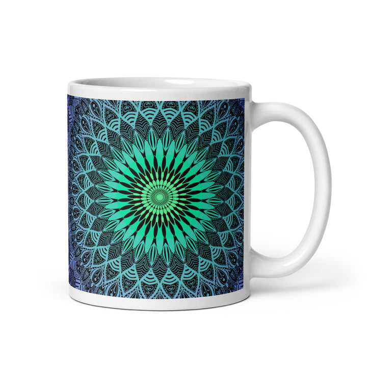 Purple Rain: Mandala Mug in Purple & Mintgreen