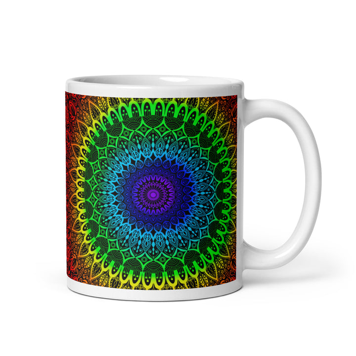 Chakra Harmony: Mandala Mug in the 7 Vibrant Chakra Colors