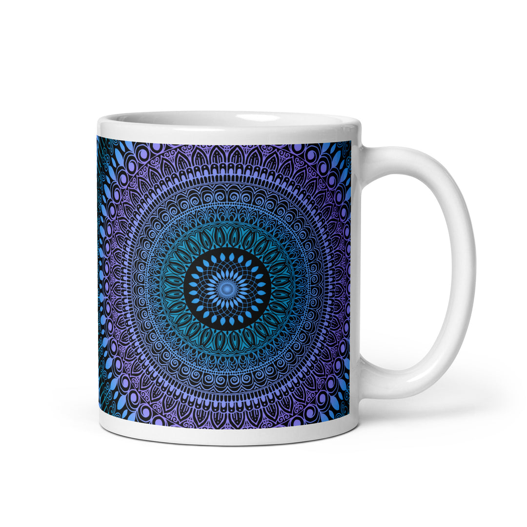 Mandala Magic: Bright Lavender, Blue & Pink Mug