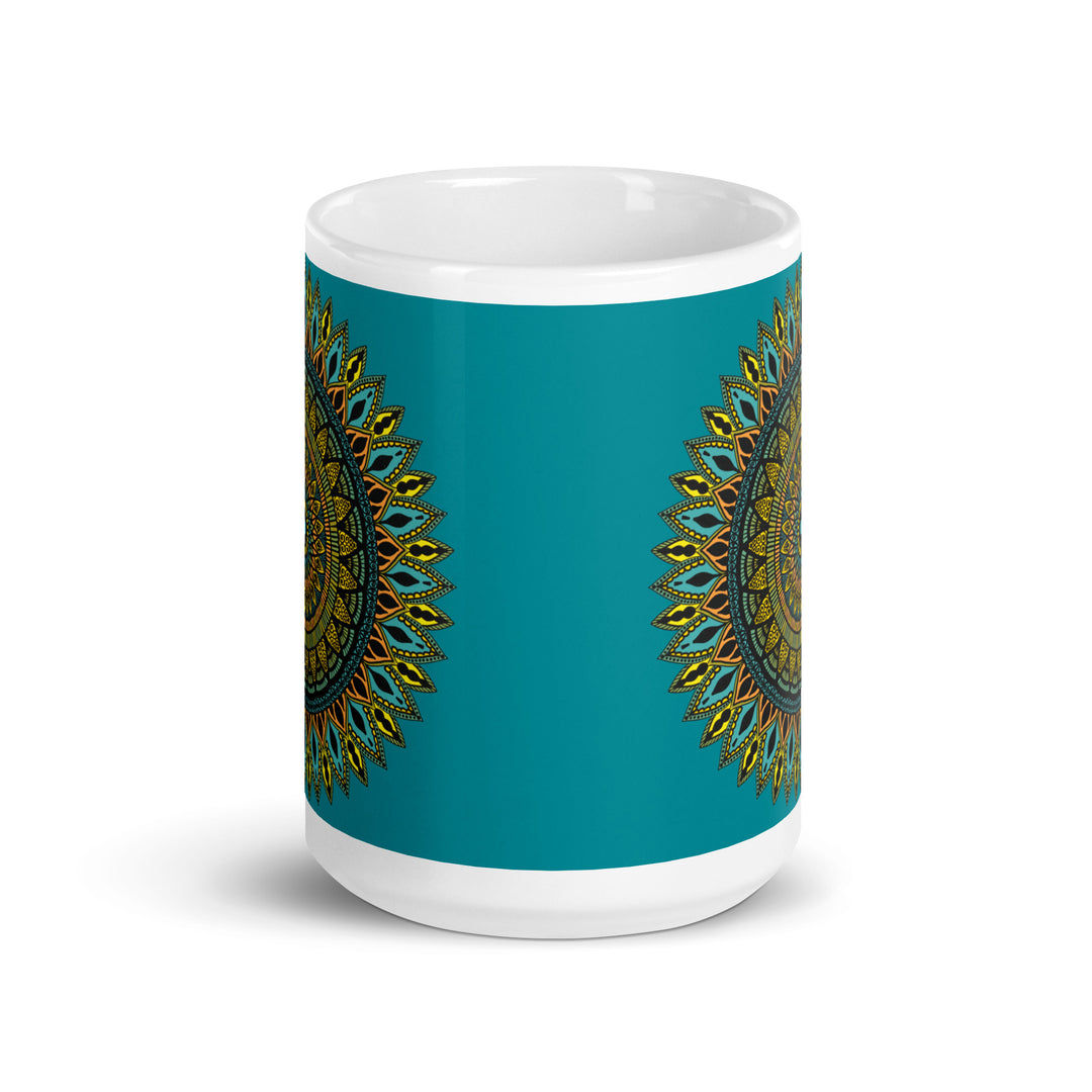 Eastern Oasis: Southwest-Inspired Blue Mandala Mug