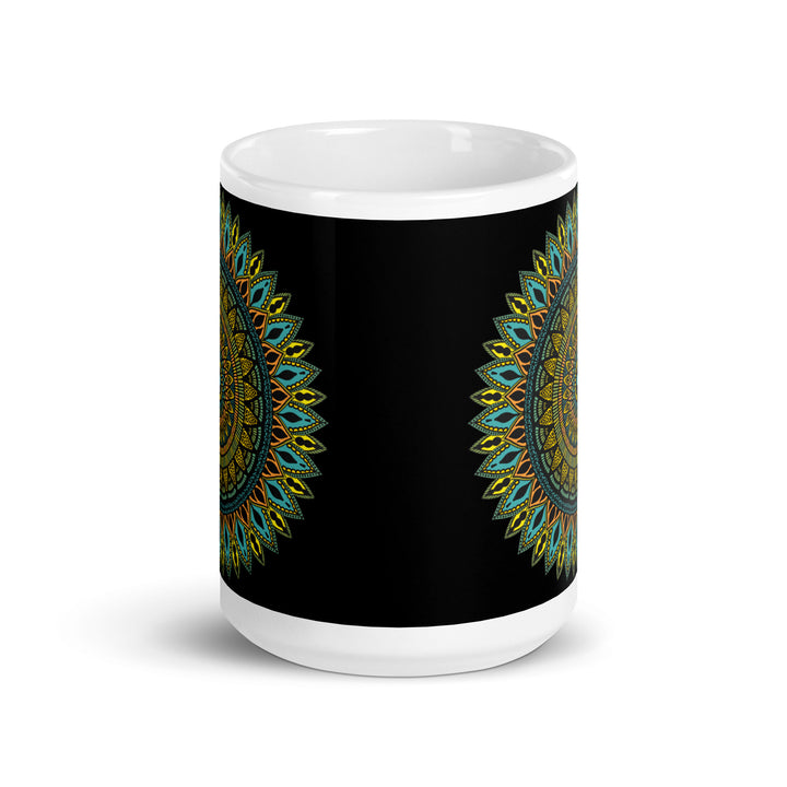 Mandala Magic in Black, Glossy Mug