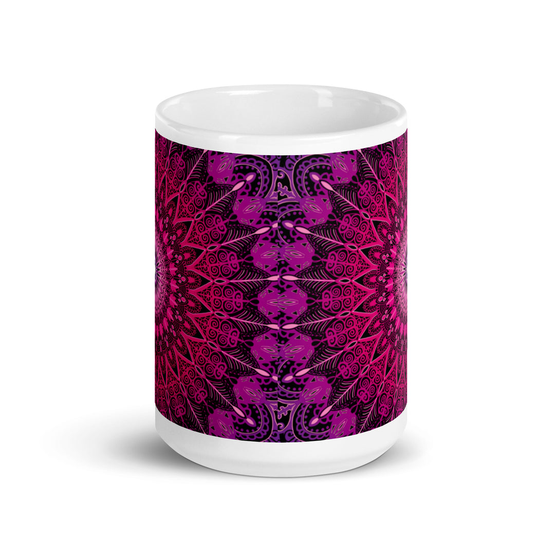 Pretty in Pink: Mandala Mug in Bright Pink Colors