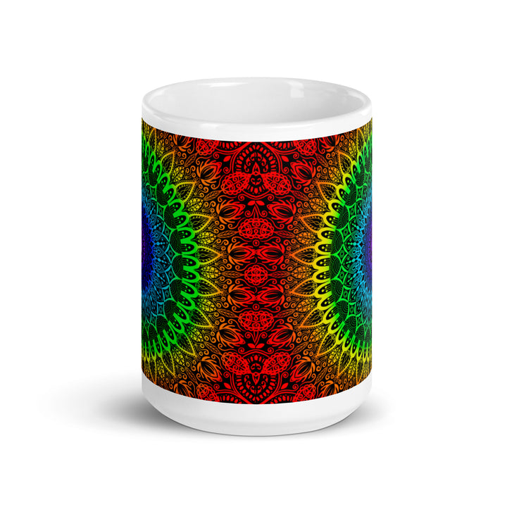 Chakra Harmony: Mandala Mug in the 7 Vibrant Chakra Colors