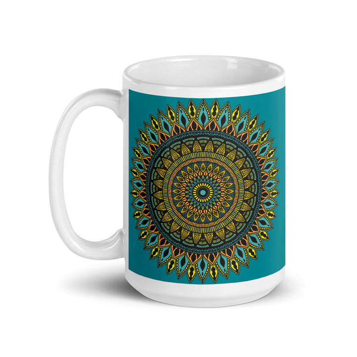 Eastern Oasis: Southwest-Inspired Blue Mandala Mug