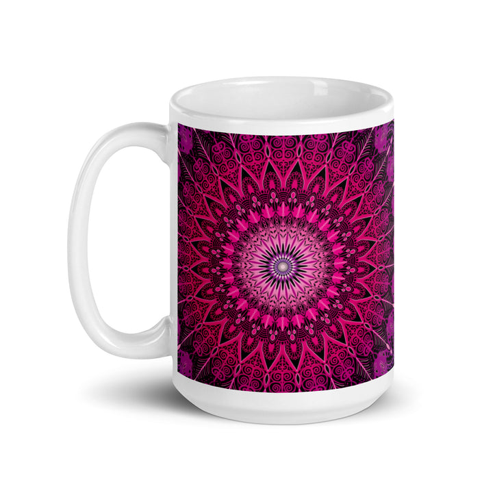 Pretty in Pink: Mandala Mug in Bright Pink Colors