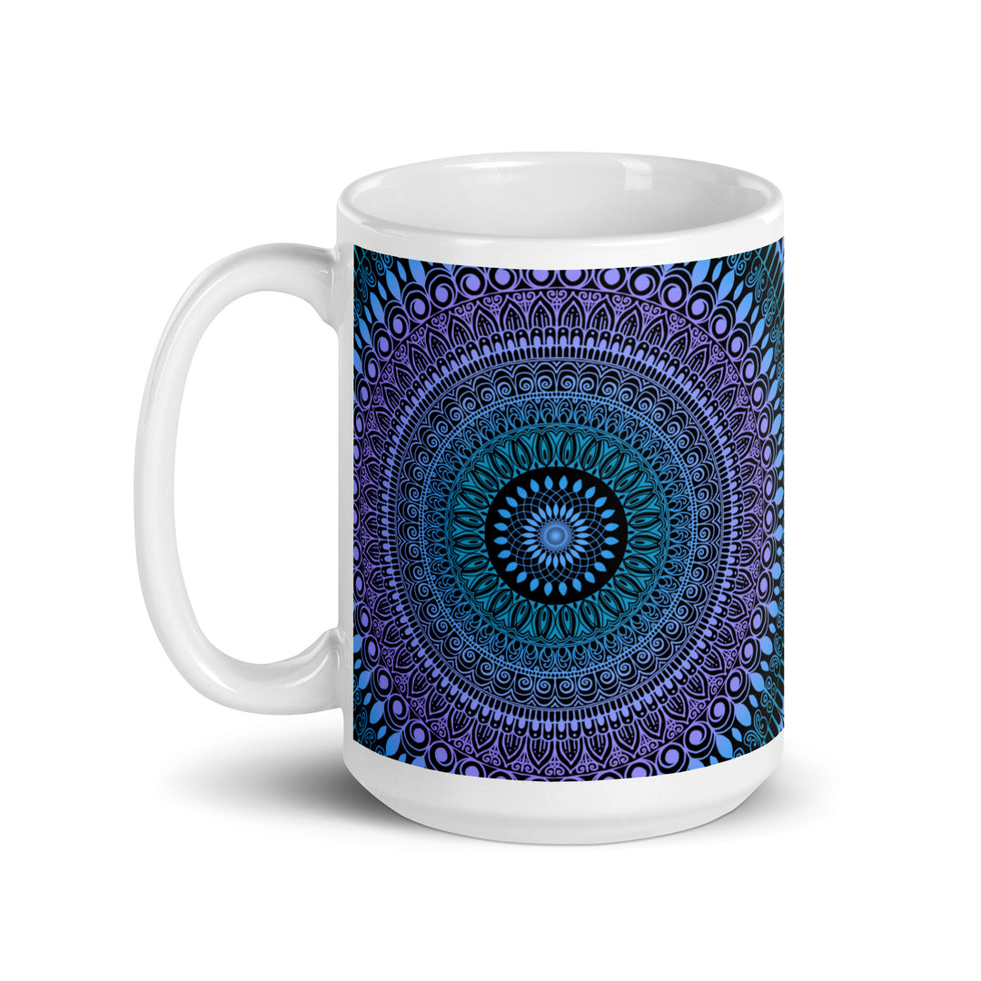 Mandala Magic: Bright Lavender, Blue & Pink Mug