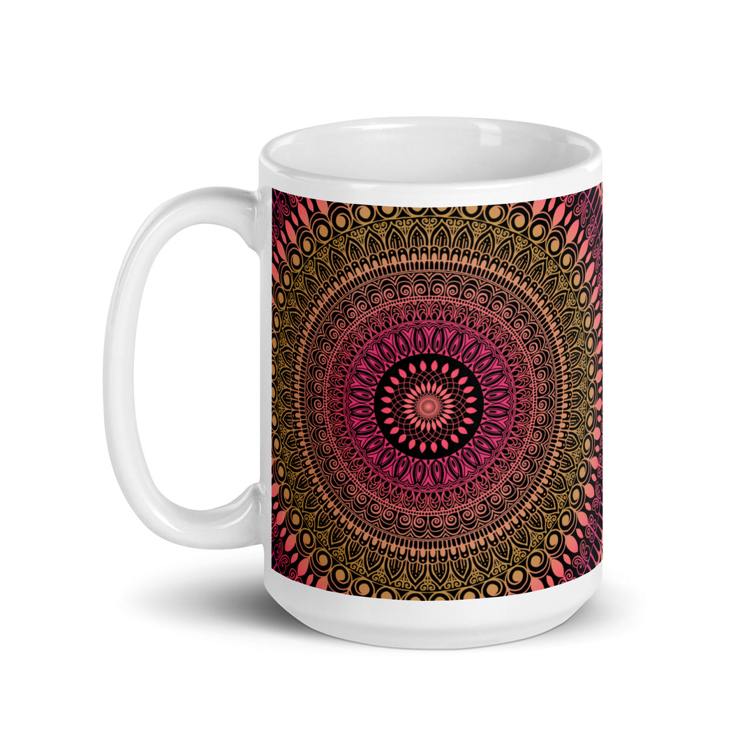 Bohemian Sunshine Mug | Mehndi Mandala Mug | Mandala Stone