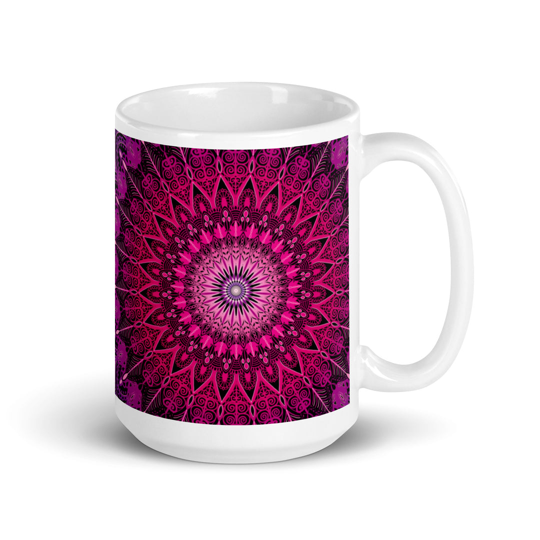 Pretty in Pink: Mandala Mug in Bright Pink Colors