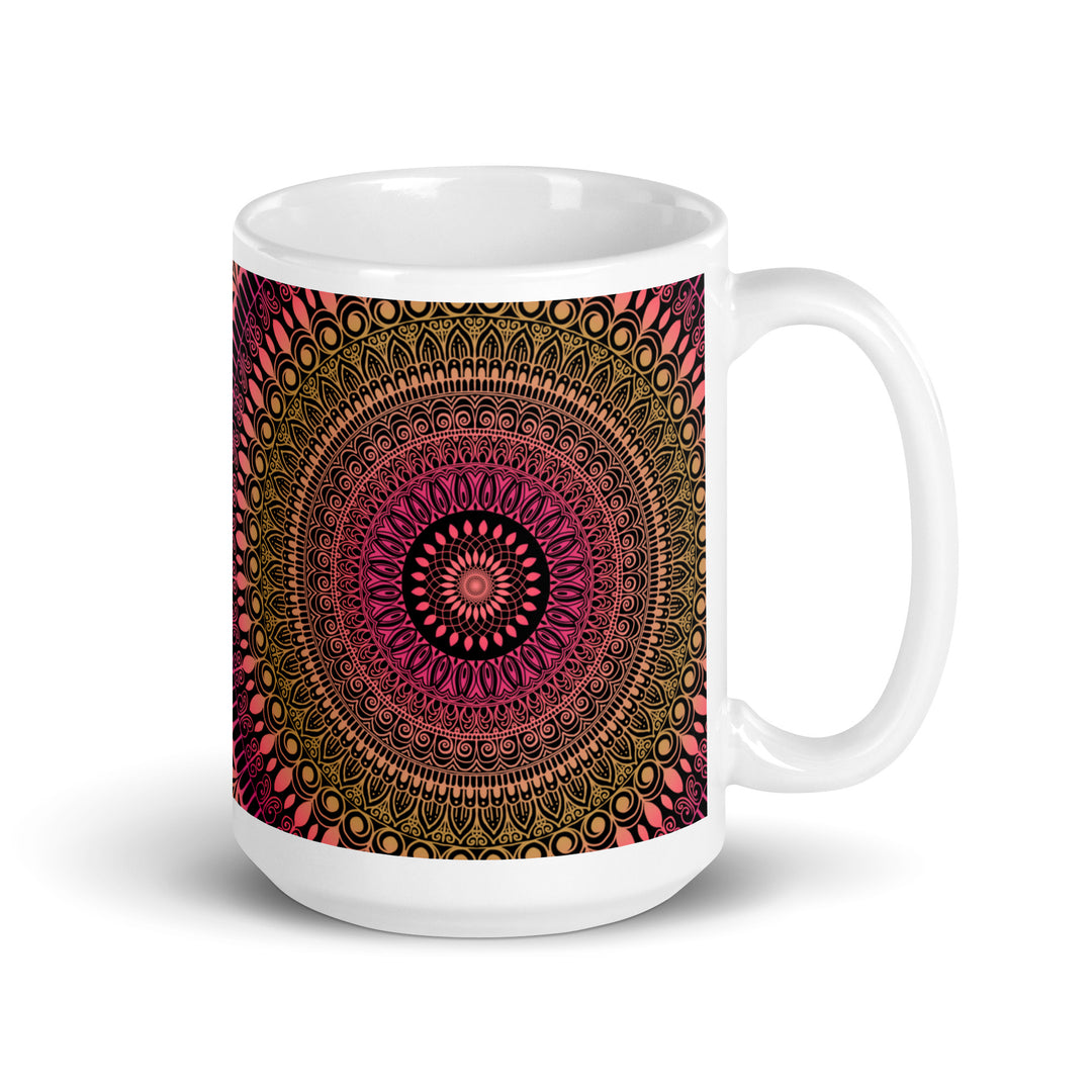 Bohemian Sunshine Mug | Mehndi Mandala Mug | Mandala Stone