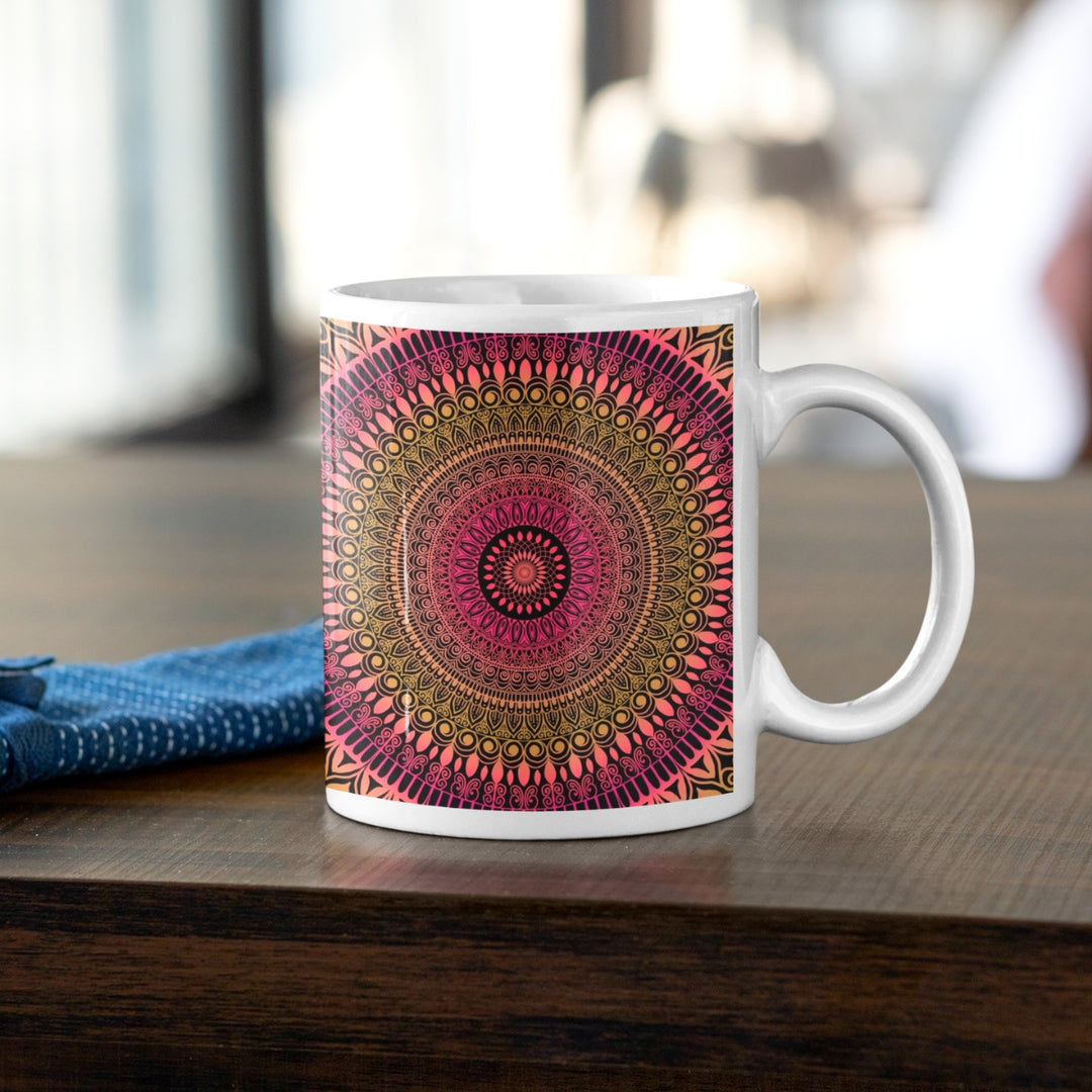 Bohemian Sunshine Mug | Mehndi Mandala Mug | Mandala Stone